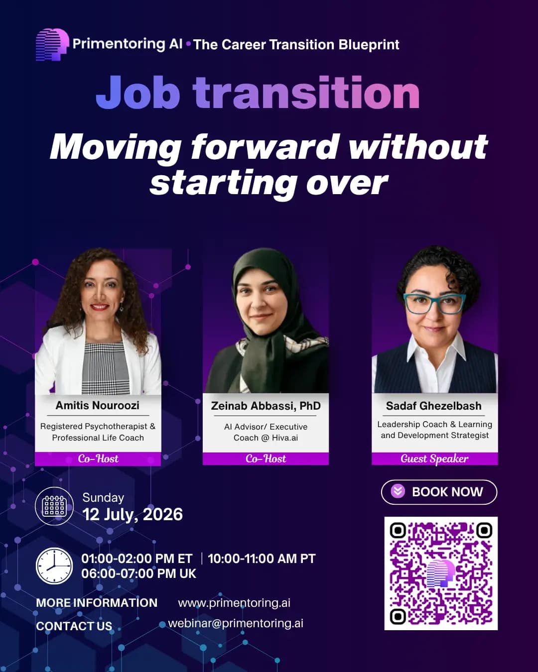 Job Transition webinar poster